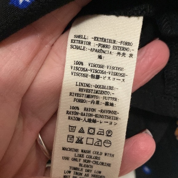 Free People Two Faces Smocked mini Dress Womens S Floral Stars square neck flowy - Picture 14 of 14